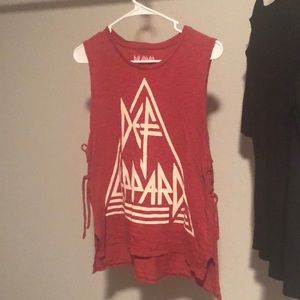 Def Leppard Rock band tank by Lucky Brand Large